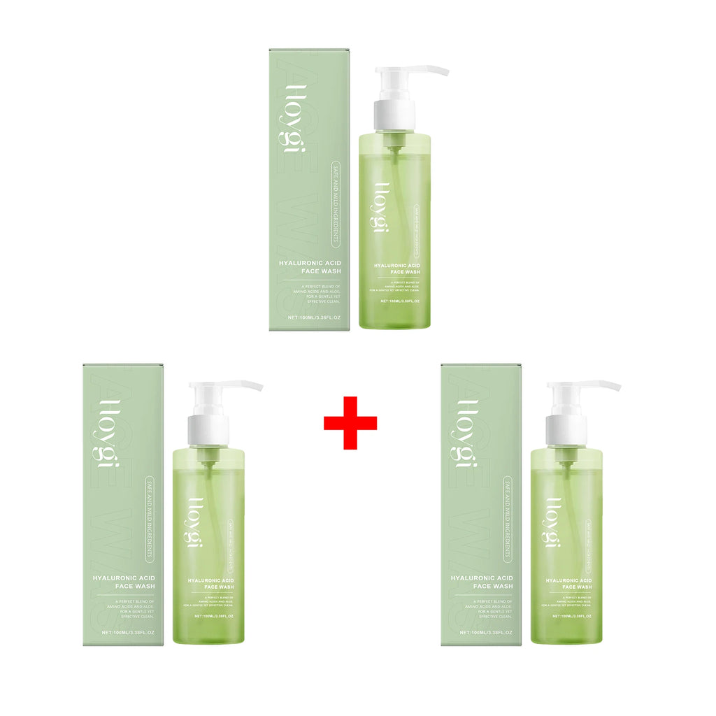 Hyaluronic Acid Face Washpurifies Pores Oil Control Removes Dirt Brightens Skin Blackhead Removal Hydrating Daily Cleanser Oasis Select 3pcs