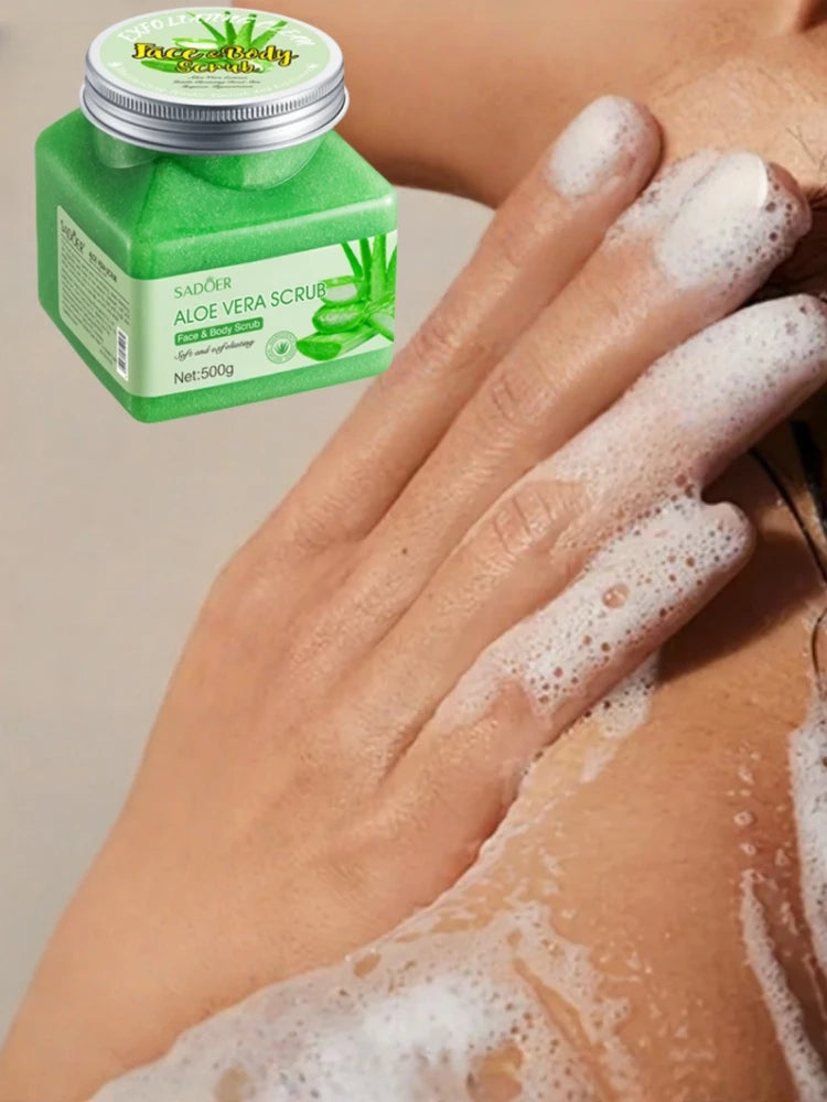 SADOER 500g Aloe Vera Exfoliating & Purifying Body Scrub Exfoliating Body Scrub Oasis Select