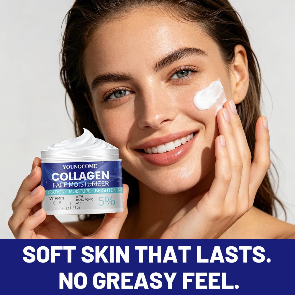 YOUNGCOME Collagen Moisturizer – Vitamin C, E & Hyaluronic Acid Face Moisturizer Cream Oasis Select