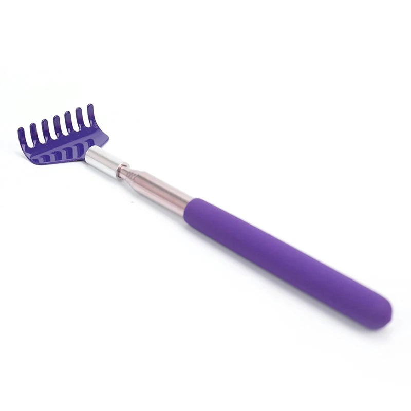 Extendable Portable Telescoping Metal Back Scratchers Hand Massager With Handles For Thanksgiving Birthday Christmas Gifts Oasis Select Purple