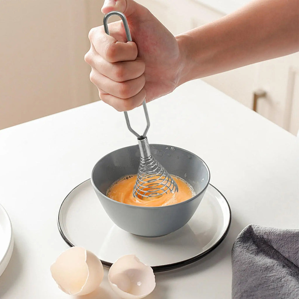 Egg Whisk Spring Coil Kitchen Whisk Hand Stirrer Handheld Kitchen Tools Stirrer Mixer for Whisking Mixing Beating Making Cream Oasis Select
