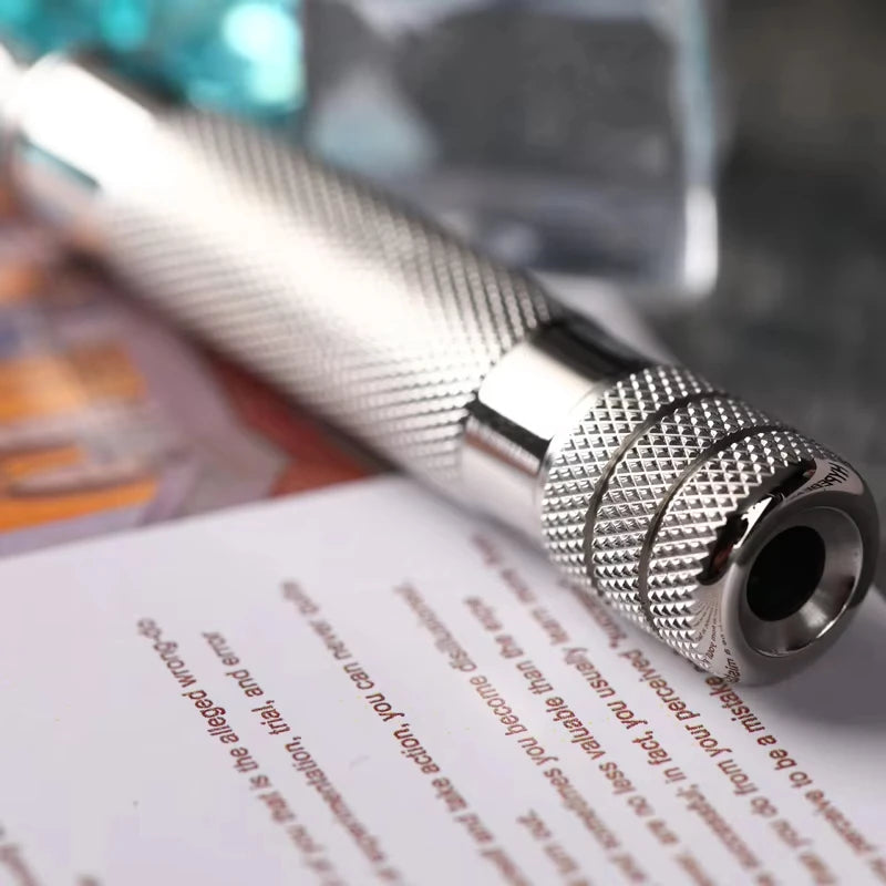 Yaqi Diagonal Stainless Steel Safety Razor Handle 77mm Handle Length And13MM Diameter Comfortable Non-Slip Grip Shave Experience Oasis Select