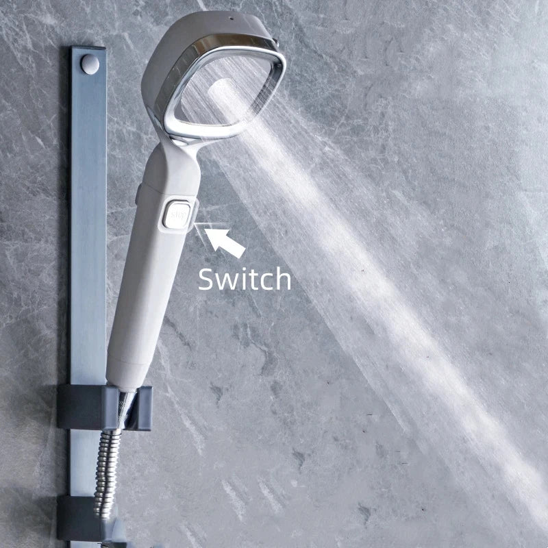 4 Modes High Pressure Shower Head With Switch On Off Button Sprayer Water Saving Adjustable Shower Nozzle Filter For Bathroom Oasis Select