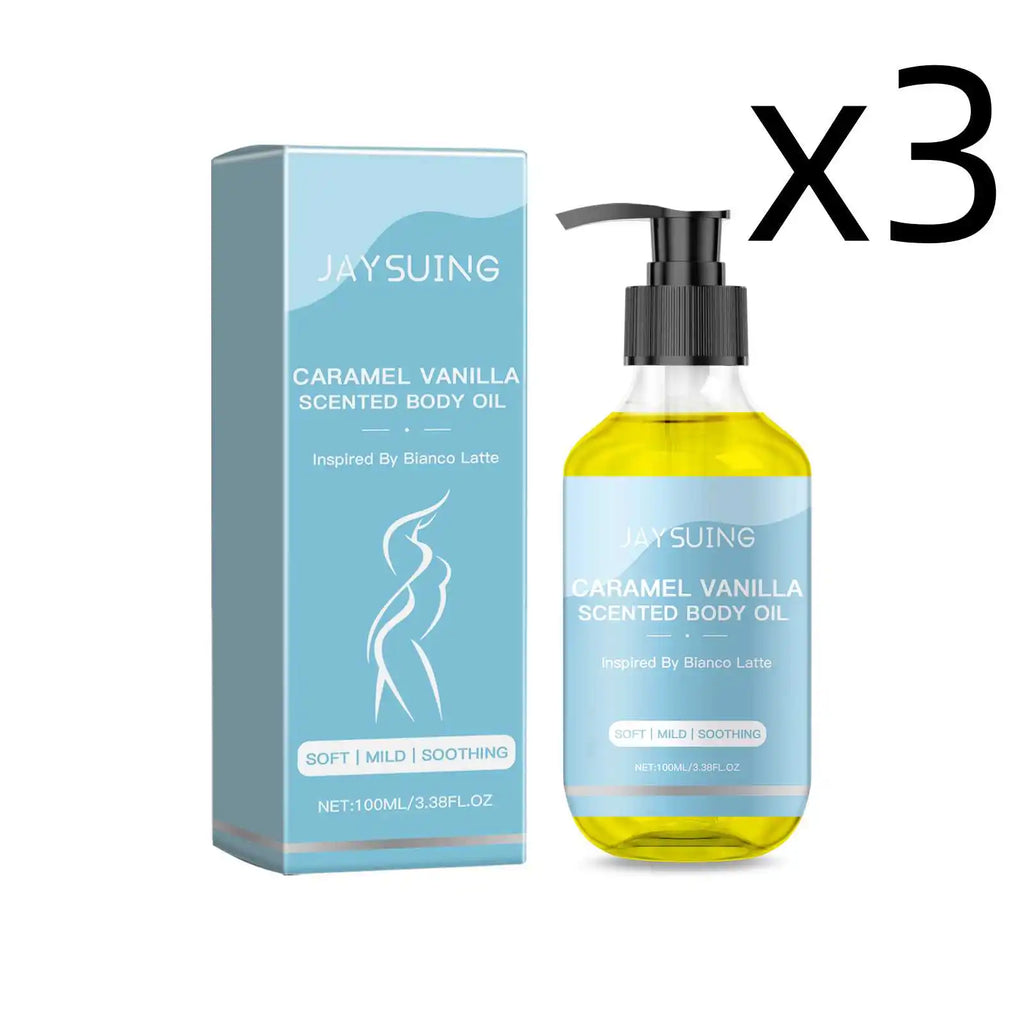 Jaysuing Caramel Vanilla Body Oil – Moisturize & Firm Skin Body Care Oil Oasis Select 3x100ml