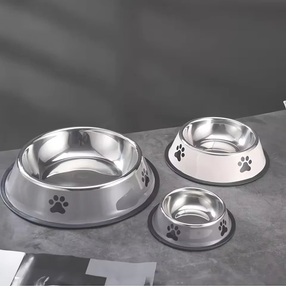 Stainless steel pet bowl cat bowl dog food bowl multiple specifications anti-fall food bowl large capacity feeding pet supplies Oasis Select