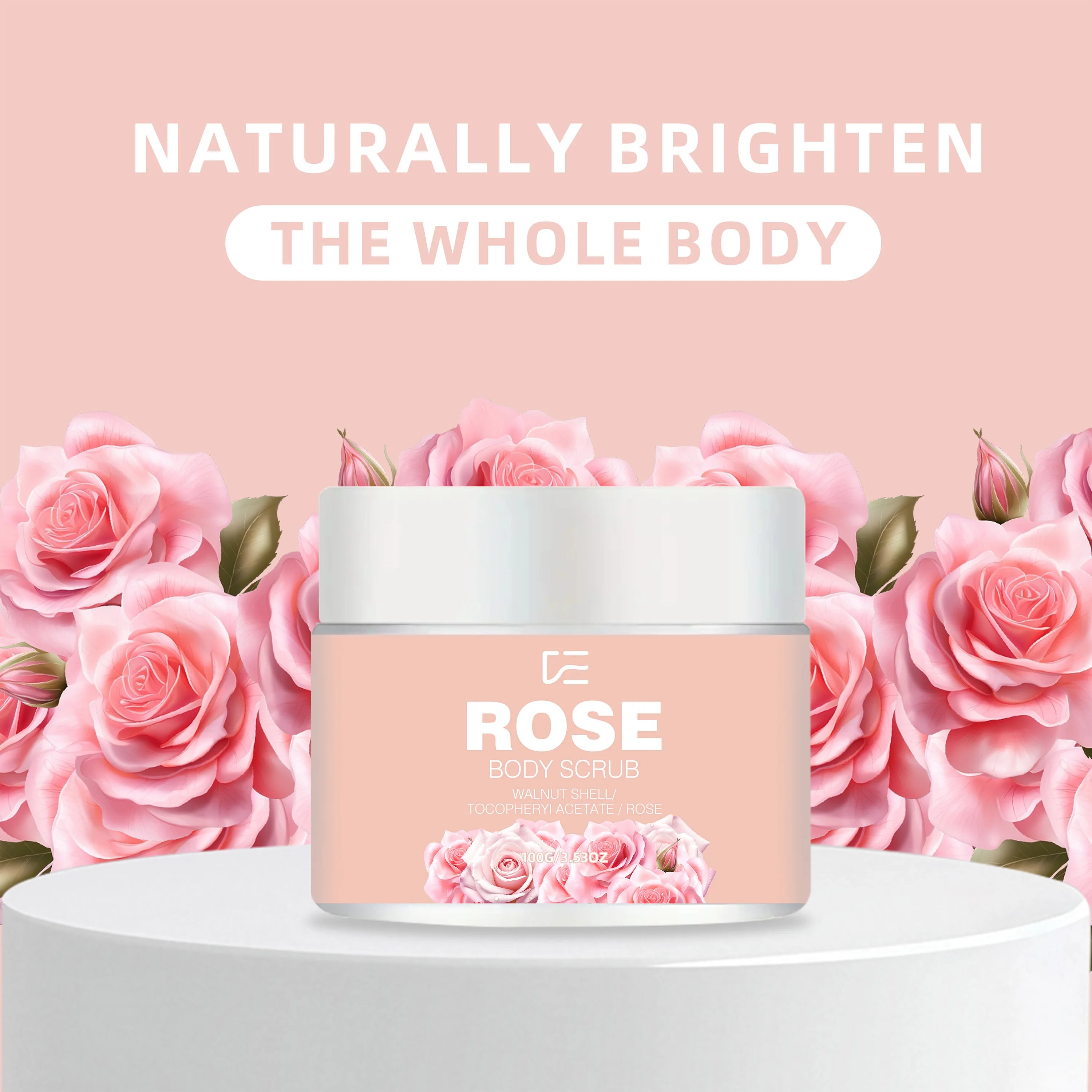 veérenae Rose & Walnut Body Scrub – All Skin Types