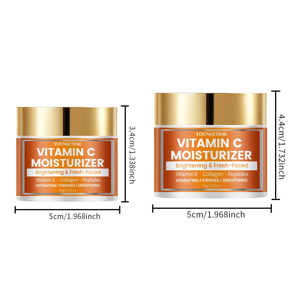 YOUNGCOME Vitamin C Moisturizer with Collagen Peptides Hydrating Firming Smoothing Non-Greasy Daily Cream for Healthy Glow Oasis Select