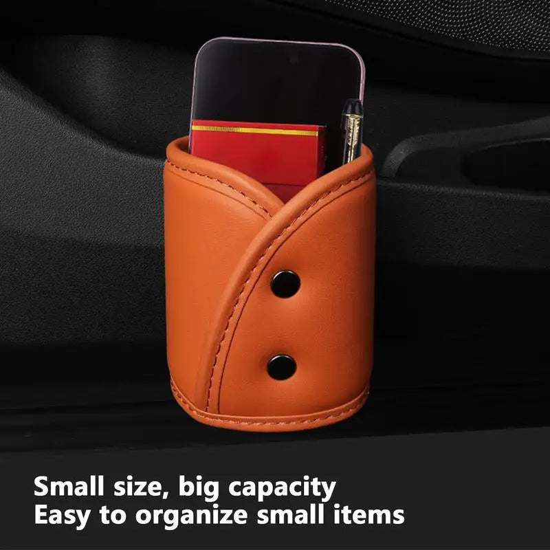 Car Window Cup Holder Leather Drink Storage Box Multi-Functional Automotive Interior Accessories Back Seat Cup Holder Organizer Oasis Select