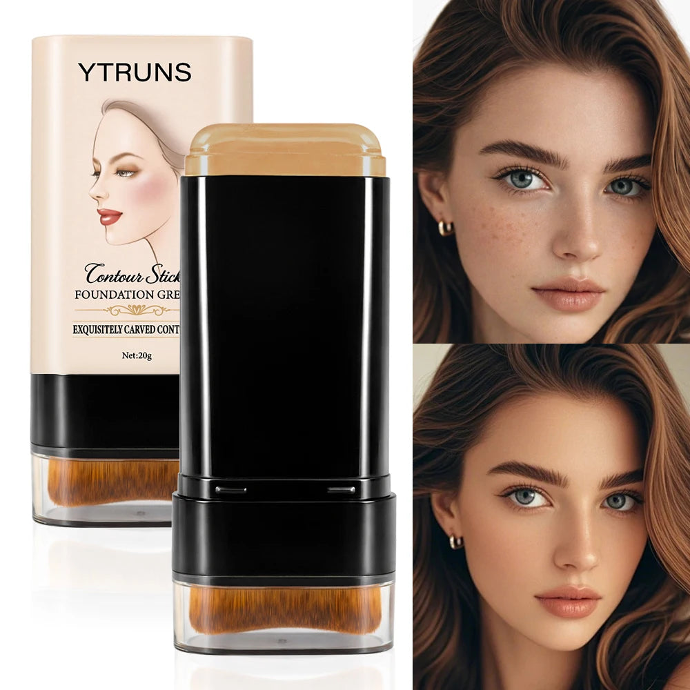 YTRUNS Foundation Stick 20g | Full Coverage Concealer & Brush