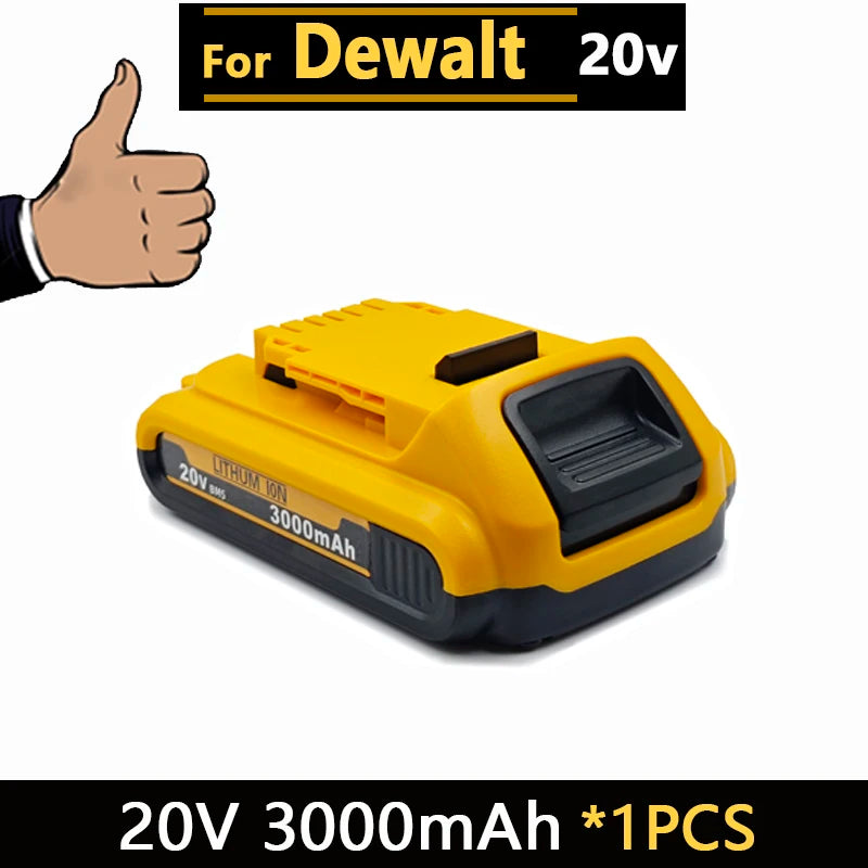Big promotion 20V lithium ion battery, for dewalt power tool DCB606 DCBGene DCB206 DCB200 MAX 20V batteries// Oasis Select 1Pcs 20V 3.0Ah