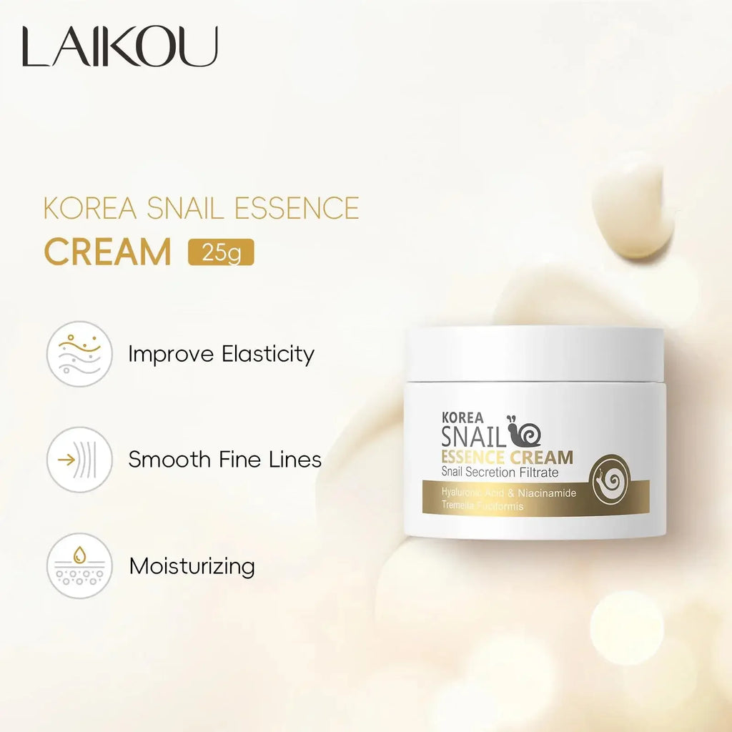 LAIKOU Snail Mucin Face Cream 25g – Hydrating & Firming