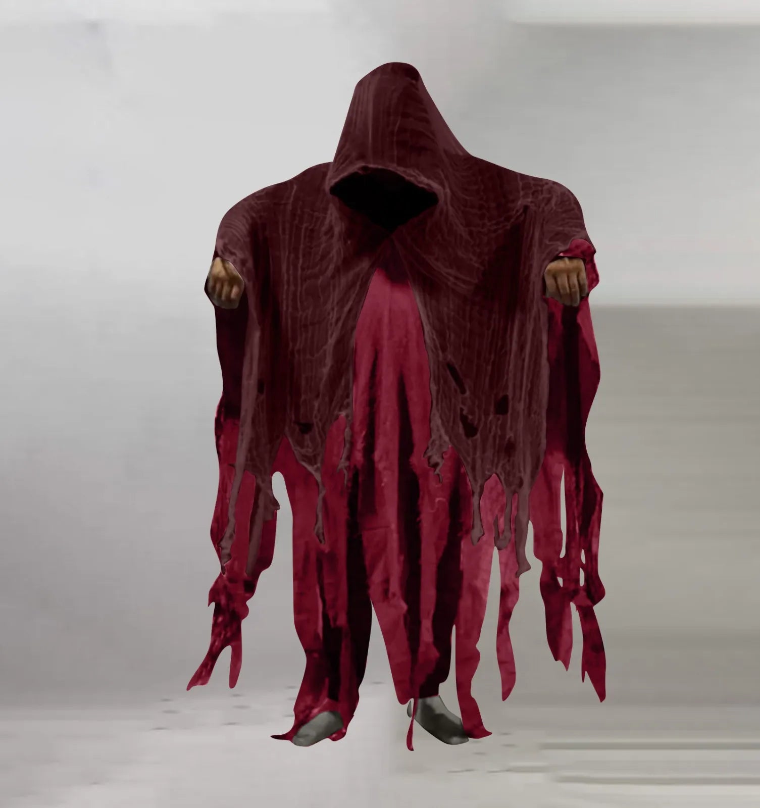 Halloween Gothic Hooded Cloak – Dementor Cosplay Cape Unisex Halloween Costume Cape Oasis Select Red One Size