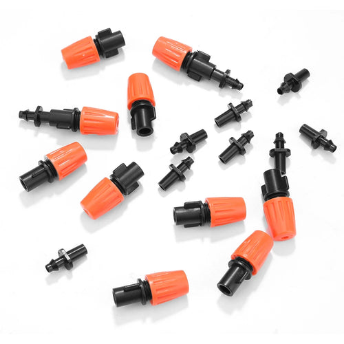 10pcs Micro-Flow Head Nozzle Dripper Adjustable Barbed Connectors Nozzle Plastic Portable Multi-function for Plant Lawn Oasis Select