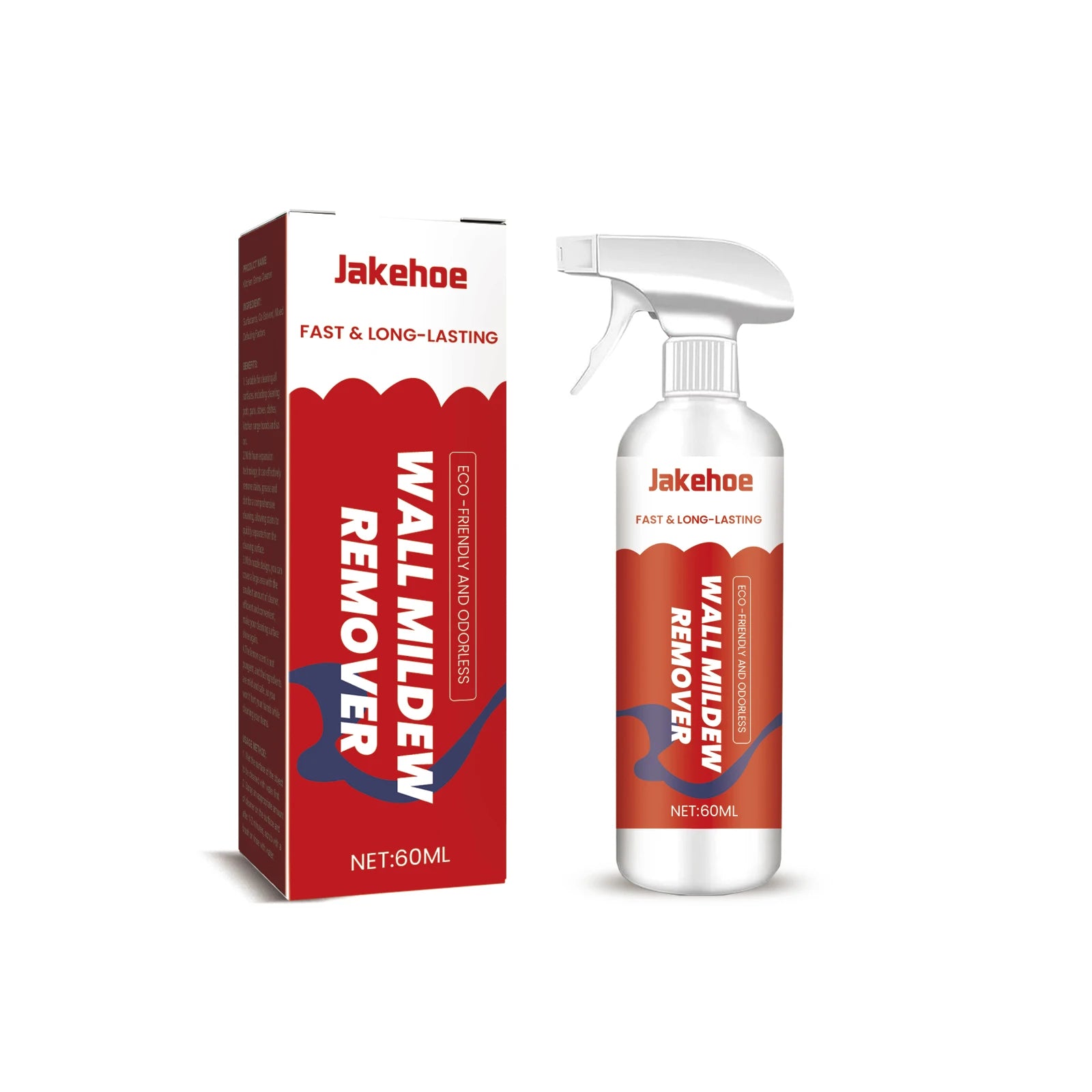 Jakehoe Wall Mildew Remover Remove Black Mold Spot Restore Wall Stains Removal Sink Descale Bathroom Floor Mildew Cleaning Agent Oasis Select 60ml boxed