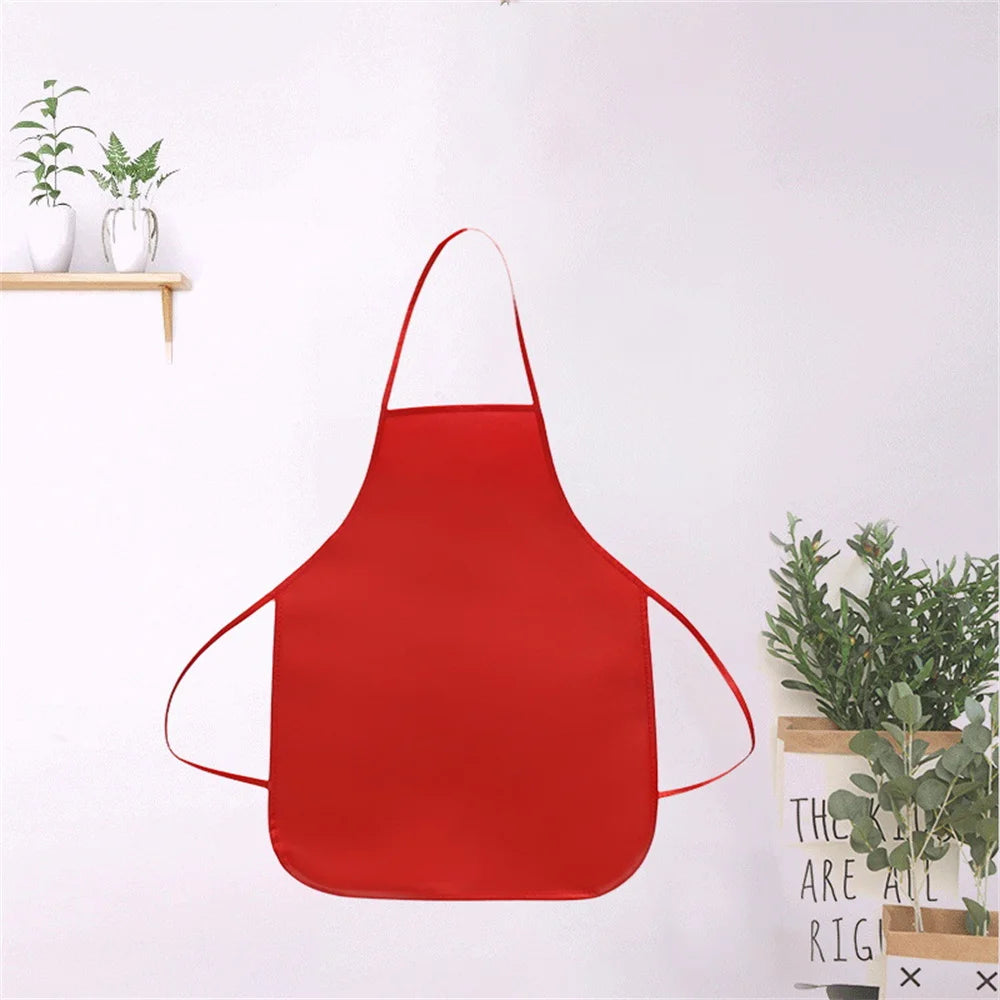 Children Aprons Unisex Waterproof Non-Woven Fabric Painting Kids Apron Colorful for Activities Art Painting Class Craft Apron Oasis Select Red