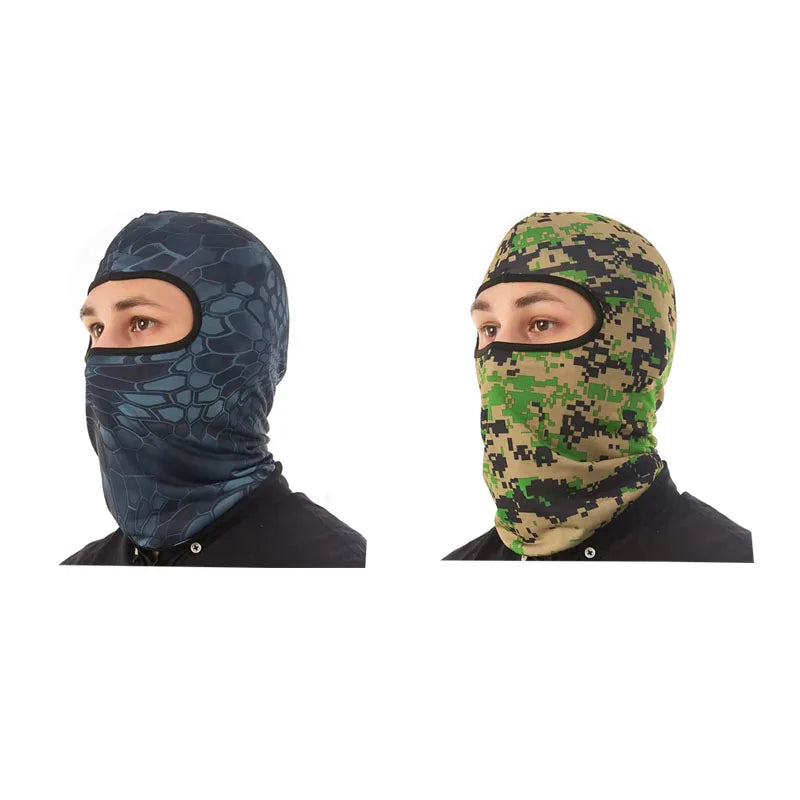 1/2pcs Men's Cycling Cap Balaclava Full Face Ski Mask Hood Hiking Camping Hunting Tactical Airsoft Cap Bike Hats Neck Gaiter Oasis Select 2pcs-mix 4
