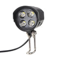 E-Bike Horn Light Electric Bicycle 4 LED Headlight 12W Waterproof 2 in 1 Horn and Light Switch Bicycle Flashlight Oasis Select Black