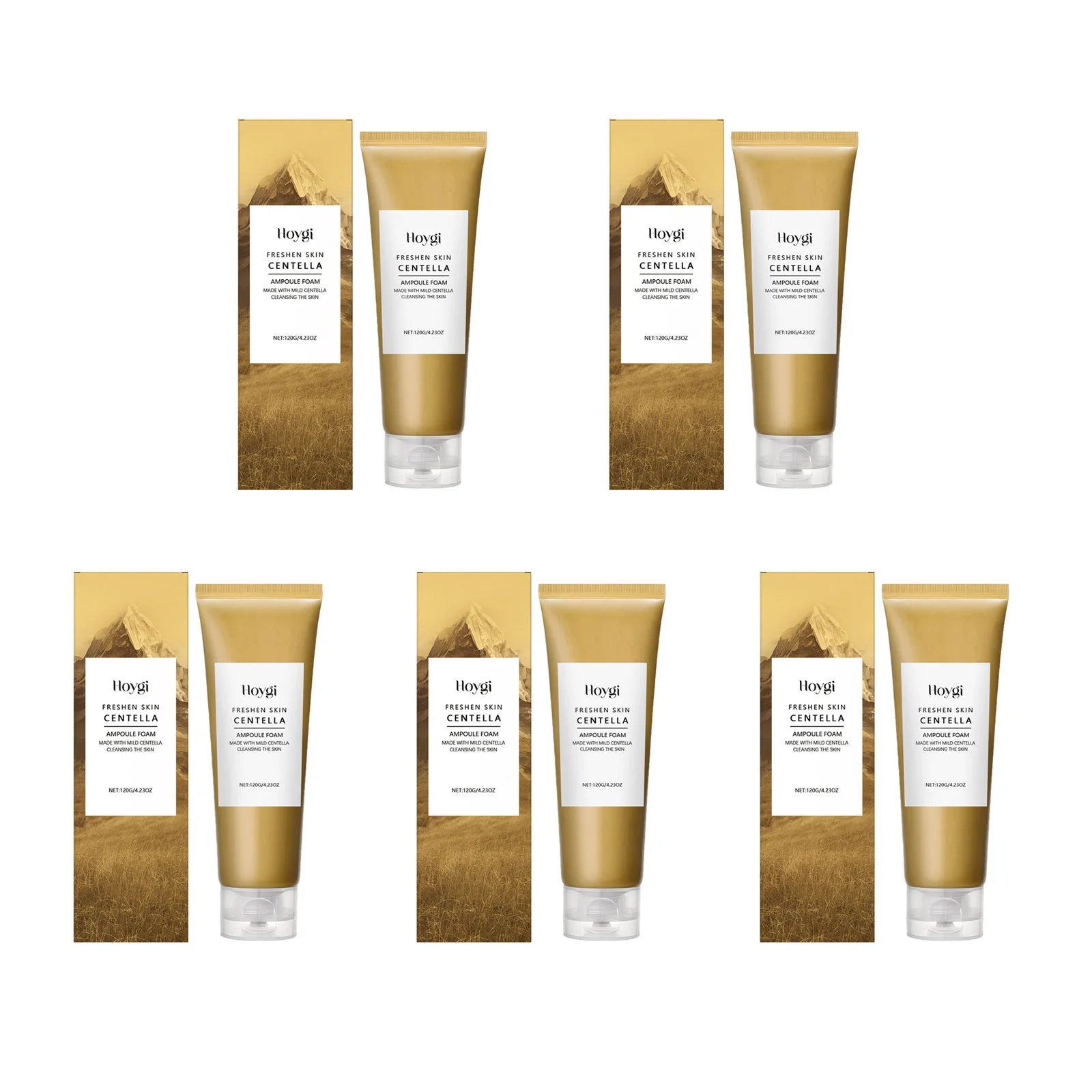 Hoygi Centella Facial Cleanser – Deep Foam, Oil Control 120g Foaming Facial Cleanser Oasis Select 5 x 120g Boxed