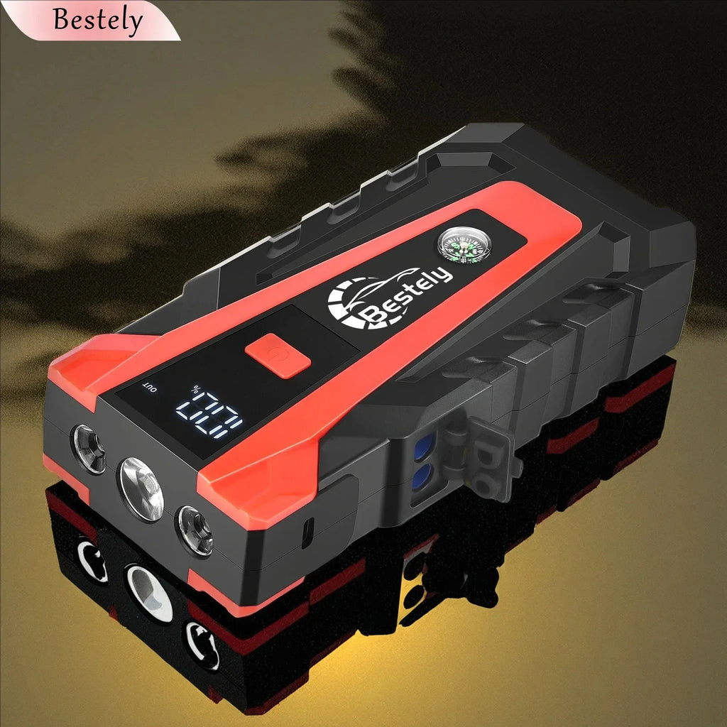 Bestely 12V 99800mAh 3000A Car Jump Starter Car Battery Starters Portable Power Bank 12V Starting Device Petrol Diesel Car Oasis Select