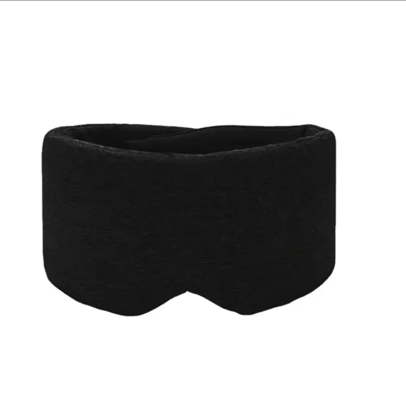100% Handmade Cotton Sleep Mask Blackout for Side Sleeper,Soft Portable Blackout Eye Covers for Women Men Travel Eyepatch Oasis Select black