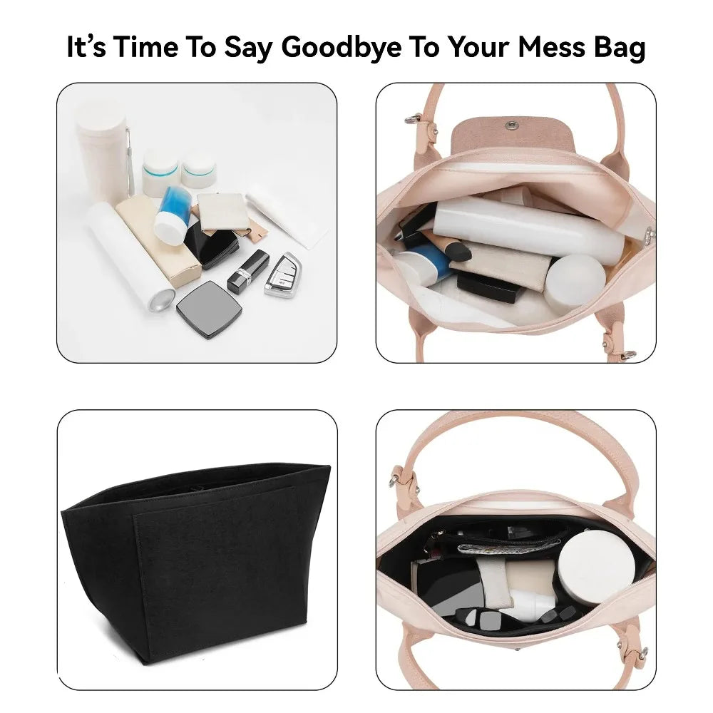 Padded Felt Handbag Insert Liner Cloth Bag for Purse Organization Uses for Tote Bags Travel Storage and Interior Protection Oasis Select