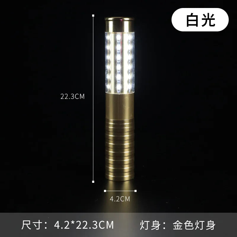 Led Charging, Glowing Flashing Stick, Bar KTV, Handheld Flashing Stick Drinking Atmosphere Extended Atmosphere Champagne Stick Oasis Select Gold white light
