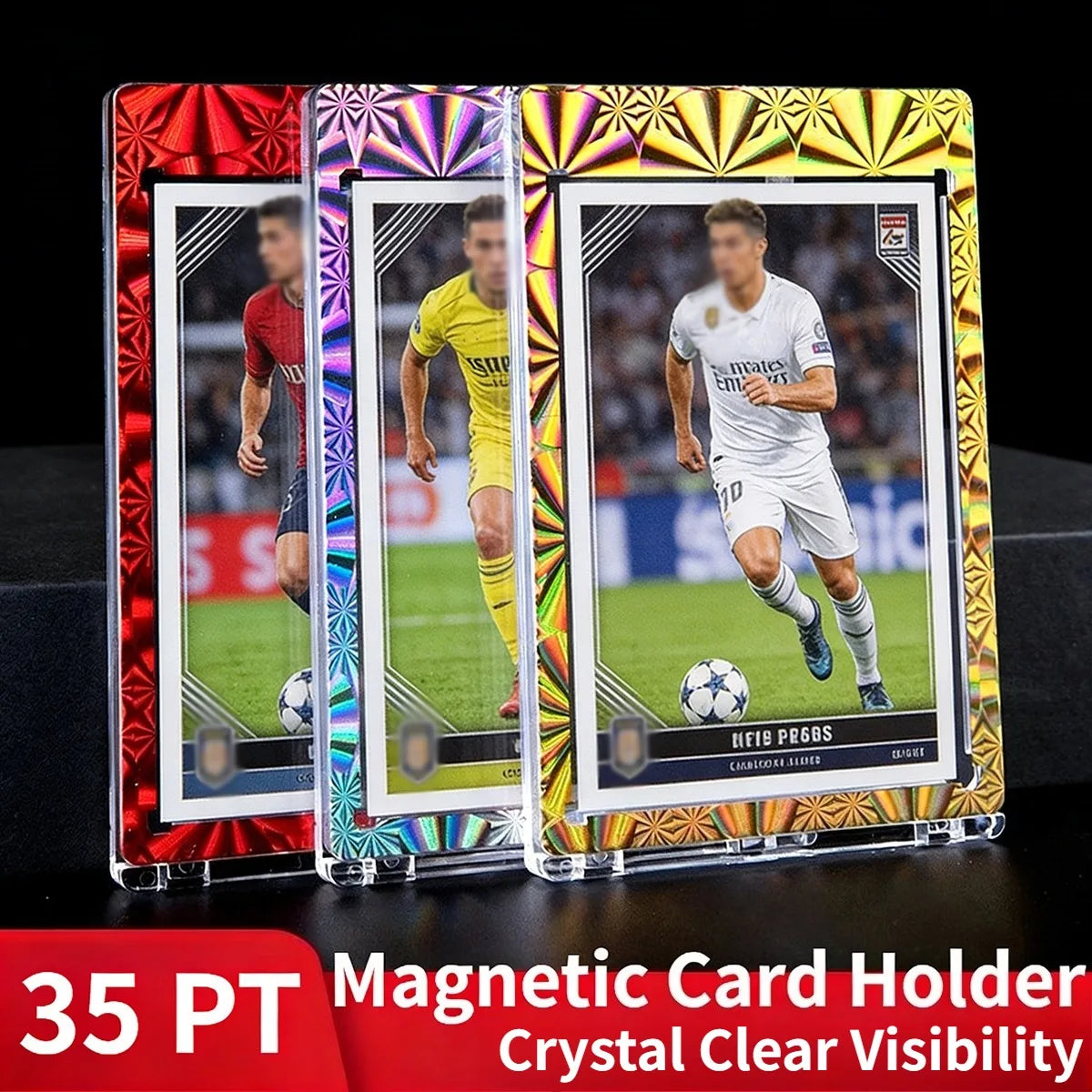 1/3/5 Pcs 35pt Magnetic Card Holders – Ultra-Thick Hard Case for MTG, YGO & Sports Cards, Scratch-Resistant Display Oasis Select