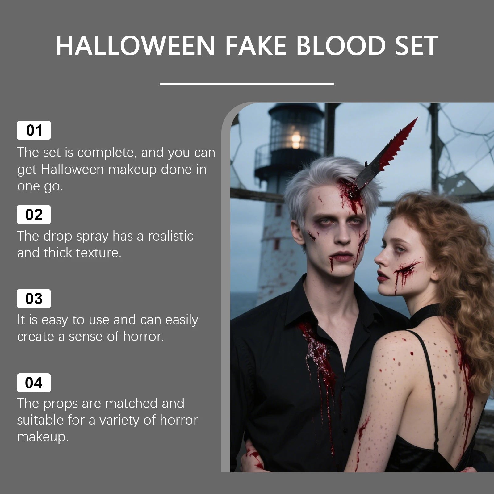 Halloween Fake Blood Set – Realistic Special Effects Makeup