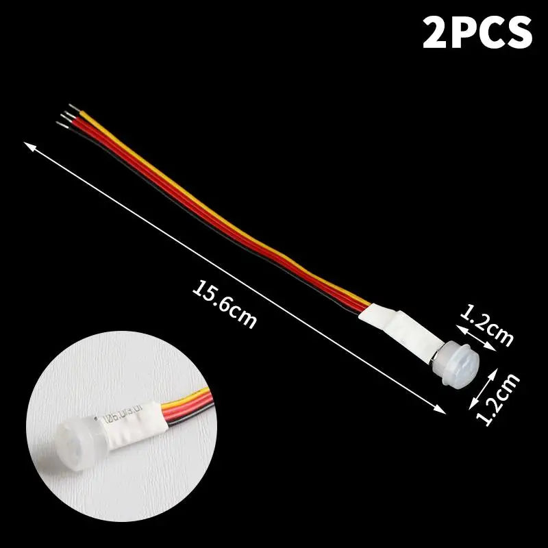 LED PIR Motion Sensor for Cabinet Closet Stairs Hallway, 1/2/3Pcs, DC3-24V, Auto On/Off, Infrared Human Body Detection Oasis Select A2