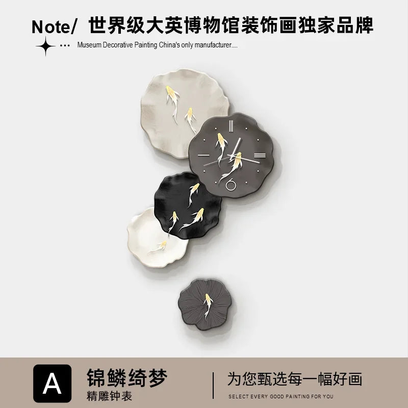 Abstract Art Living Room Decorative Painting Wall Clock Background Wall Clock Decoration Clocks Wall Home Decor Oasis Select A 40cm x 70cm