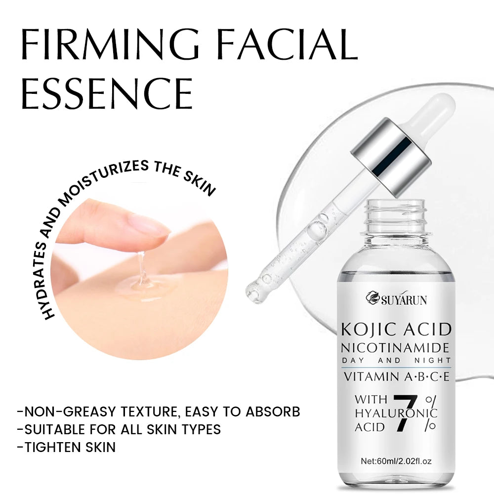 SUYARUN Kojic Acid & Niacinamide Brightening Serum - Hydrating Anti-Aging Face Treatment for Dark Spots, Even Skin Tone. Oasis Select