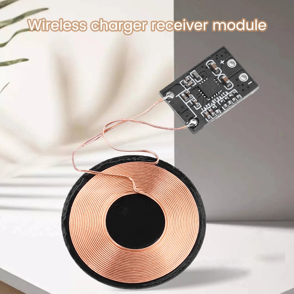 3W 600mA/5W 1A Wireless Charging Receiver Module Small Coil Built-in 5V Charging Wireless Charger PCBA Board Oasis Select