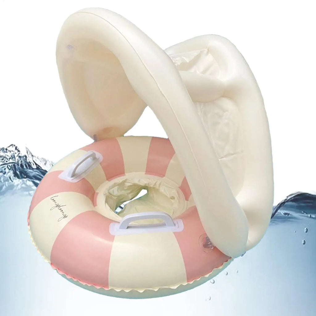 Baby Pool Float with Sun Canopy | Inflatable Swim Ring Ages 0–4