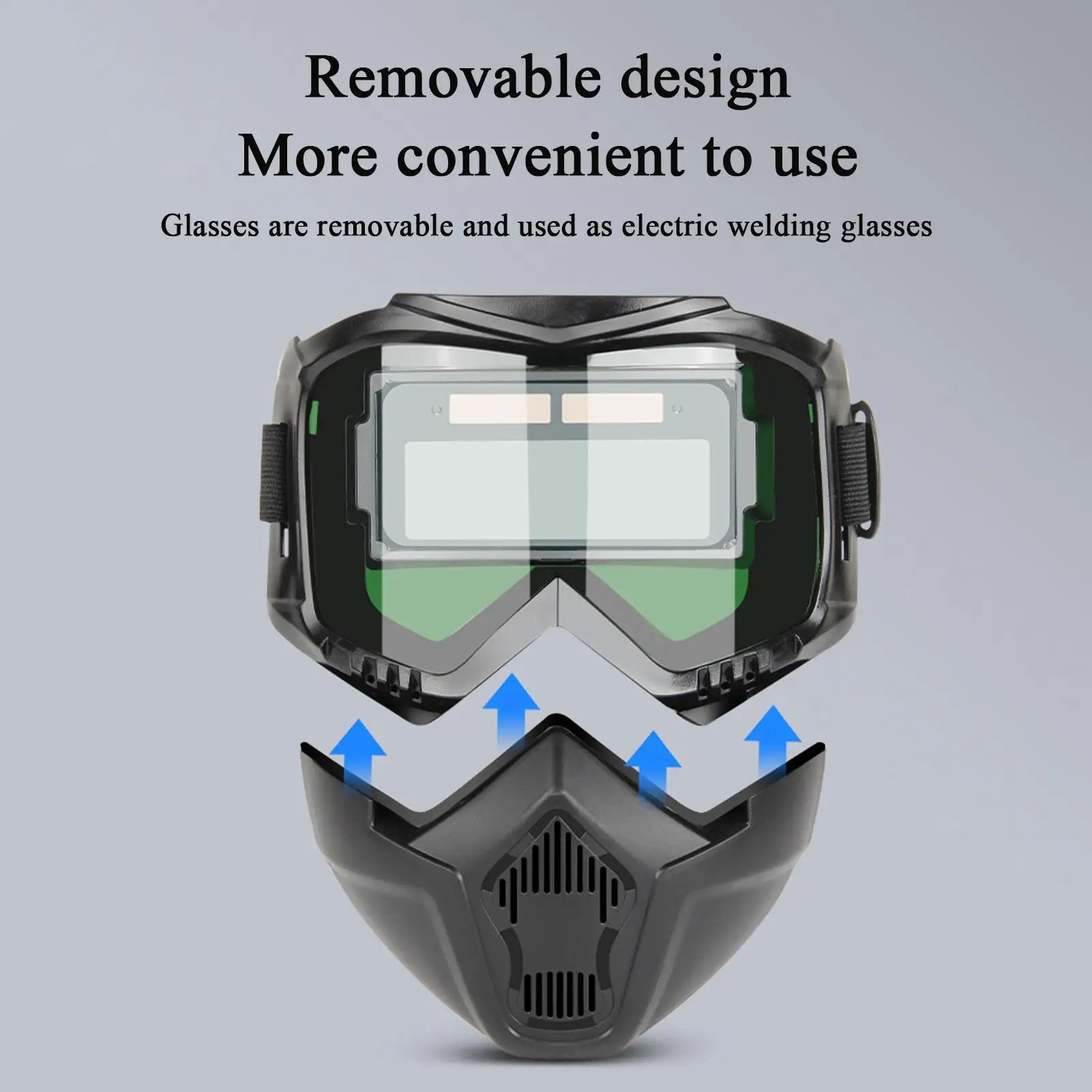 Auto Darkening Welding Helmet Detachable Welding Protector Protective Shield for Processing Soldering Welder Protector Helmet Oasis Select