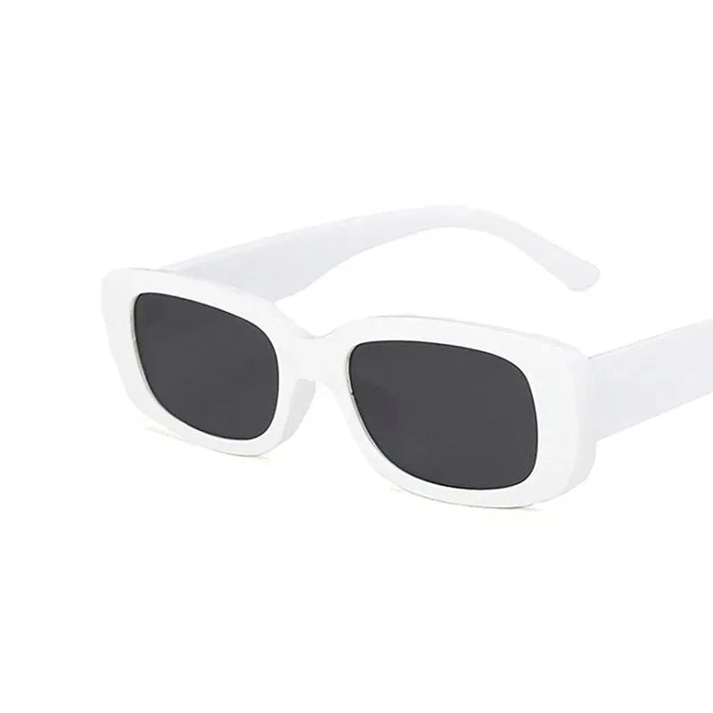 Fashion Sunglasses Classic Retro Square Glasses Women Brand Vintage Travel Small Rectangle Sun Glasses Female Eyewear Anti-Glare Oasis Select white