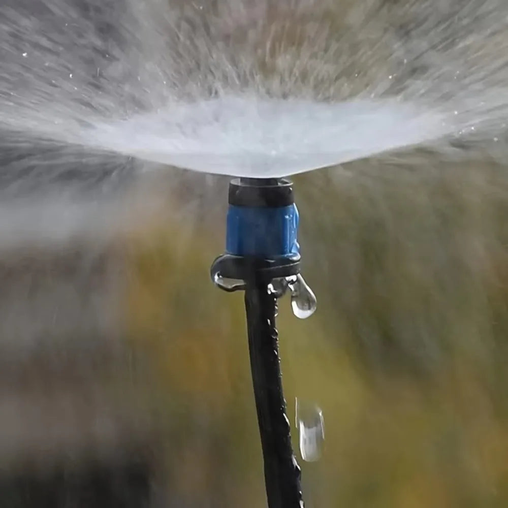 50PCS New 360 Degre Water Dropper Head Adjustable Watering Sprinklers Irrigation Plastic Sprinkler Flow Head Oasis Select