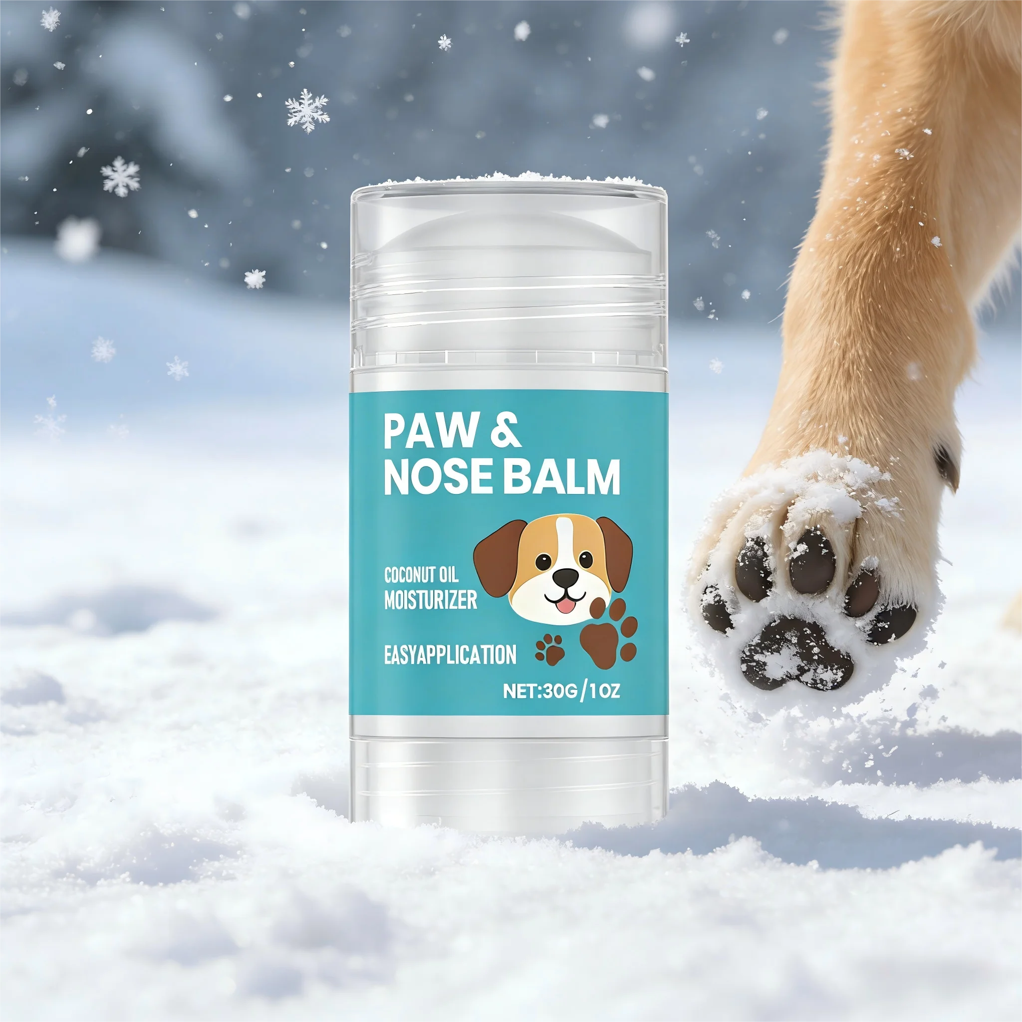 Paw Nose Balm Pet Nose Protector Coconut Oil Moisturizing Cream for Paw and Nose Crack Feet Repair Dog Winter Care Supplies 30g Oasis Select