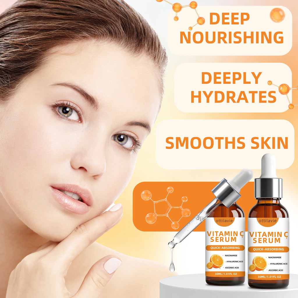 Ottilavie Vitamin C Face Serum 2-Pack – Firming & Moisturizing Vitamin C Face Serum Oasis Select