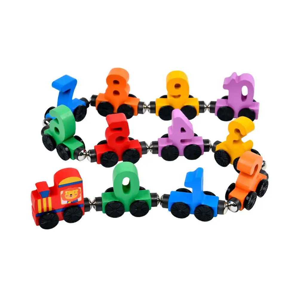 Train Set Magnetic Digital Train Puzzle Wooden Number Trains Learning Activities Educational Digital Train Toys Kids Gifts Oasis Select A