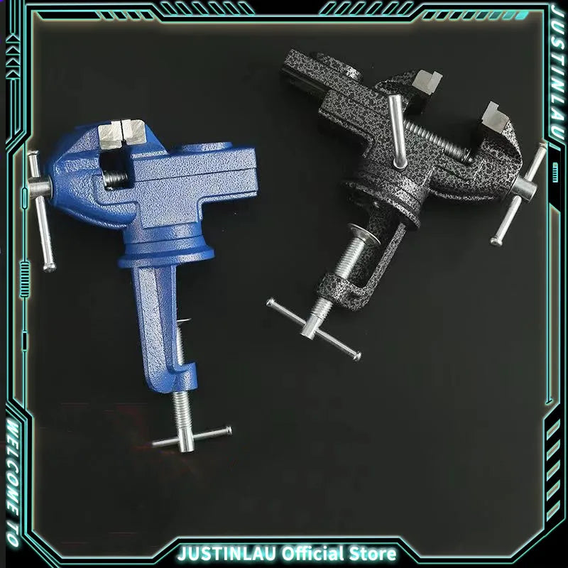 Universal Table Vise Multi-functional Portable 360° Swivel Base Clamp On Vice/Table Vise For Woodworking Cutting Conduit Dril Oasis Select