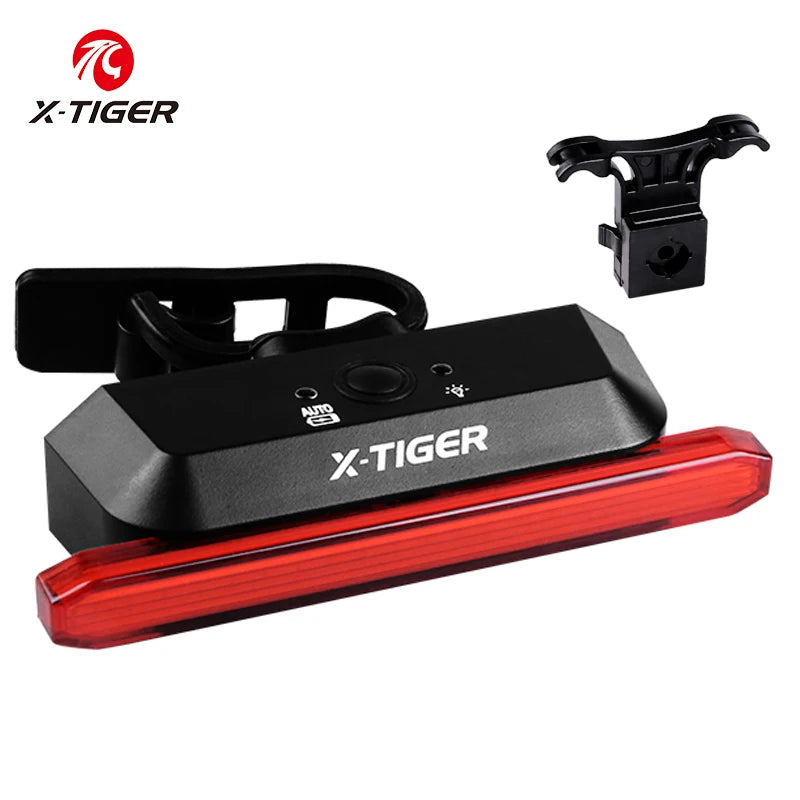 X-TIGER Bike Rear Light Smart Brake Sensing Light Bicycle Tail Light LED Charging Taillight Alarm Cycling Accessorie Oasis Select 01
