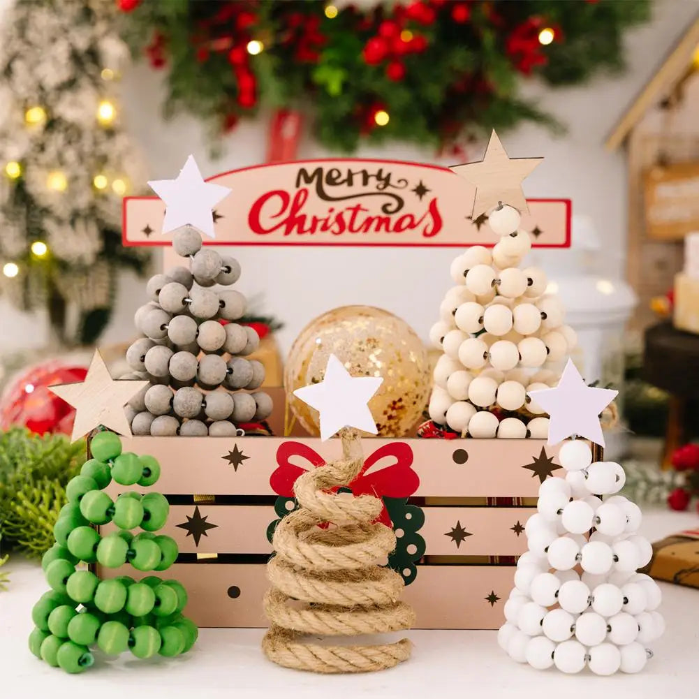 New Nordic Wooden Christmas Tree Ornament 1Pcs Creative Desktop Decoration Christmas Decor Oasis Select