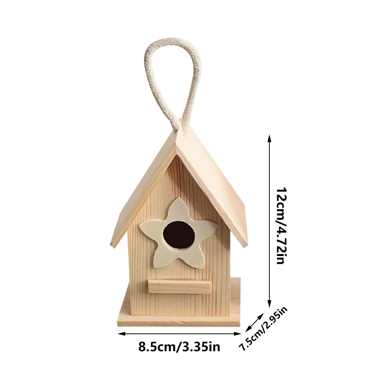 Bird House Weatherproof Wooden Birdhouse Bird Nesting Shelter for Macaws Sparrow Parakeet Lovebird Conures Cockatiels Finches Oasis Select