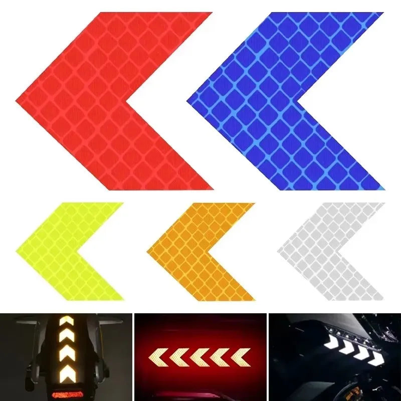 1/2/3set Car Bumper Reflective Safety Strip Stickers Car Arrow Reflective Sticker Reflective Warning Safety Tape Oasis Select