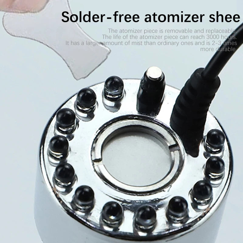 Halloween LED Water Fountain Pond Fogger Mini Mist Maker Fogger Pond Garden Nebulizer For Halloween Christmas Party Decoration Oasis Select