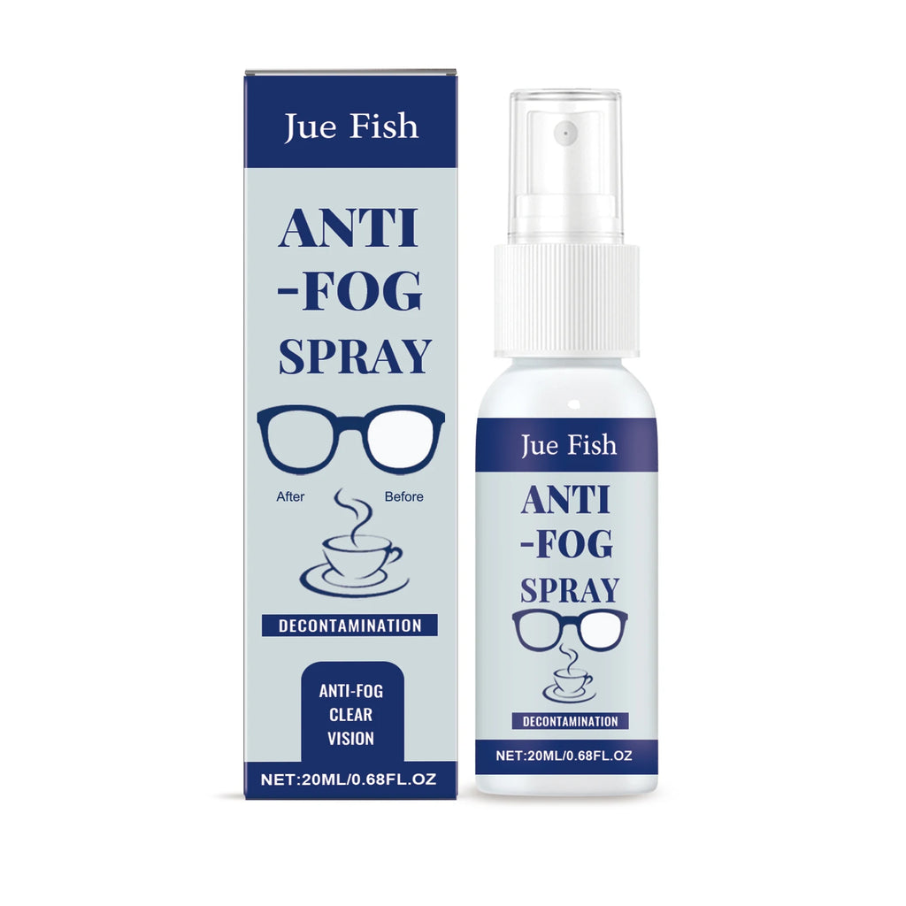 Jue Fish Anti Fog Spray Glasses Anti Fogging Cleaning Lenses Clear Vision Waterproof Portable Defogger Remove Lens Fog Spray Oasis Select 1PC