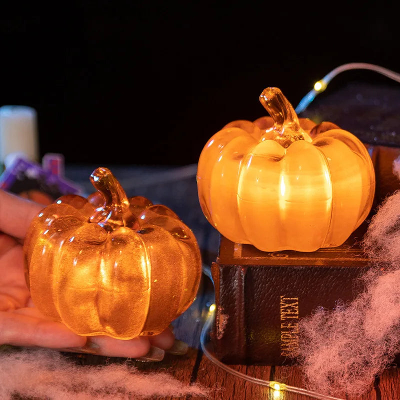 Halloween Decoration LED Glowing Pumpkin Halloween Dressing Props Desktop Ornaments Oasis Select