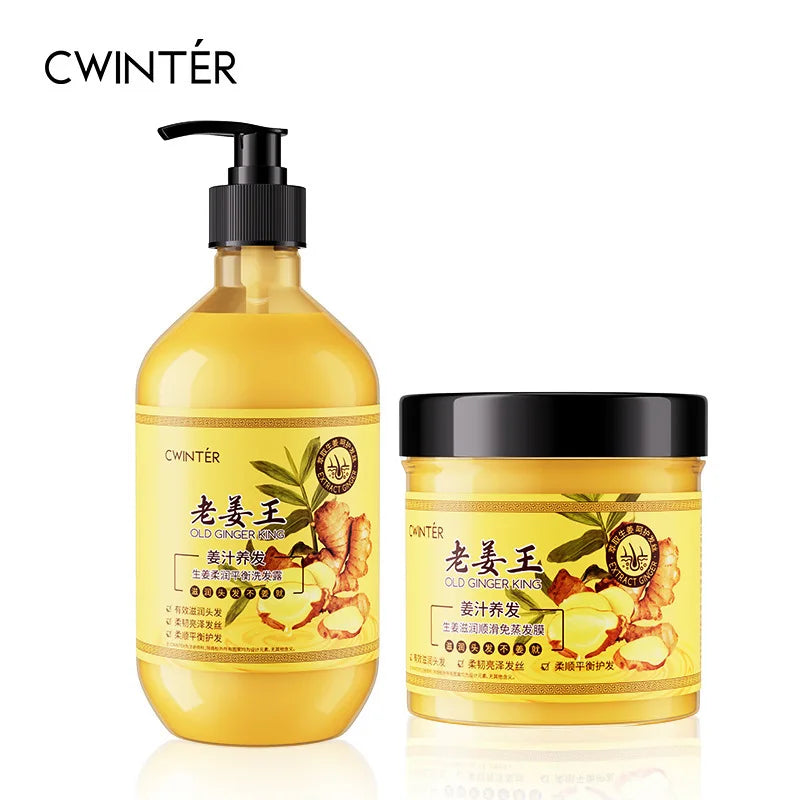 Ginger King Shampoo 500ml Soft and Balanced Smooth Hair Mask Hydrating Moisturizing Wash Kit Oasis Select