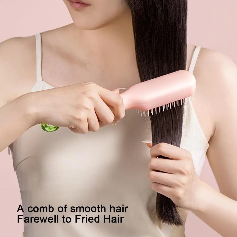 Magic Retractable Comb Self Cleaning Hair Brush One-pull Cleaning Anti-Static Massage Hair Smoothing Comb Hair Styling Tools Oasis Select