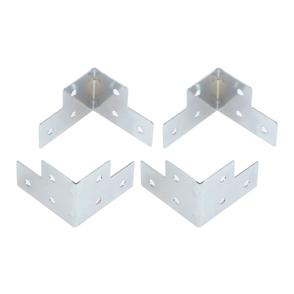 4-Pack Metal Corner Brackets for Flight Case & Wood Box Protection